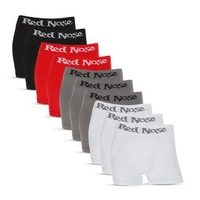 Kit 10 Cuecas Boxer Red Nose Microfibra Masculino - Rednose | R$ 99
