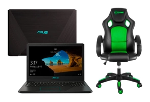 Notebook Asus NVIDIA GeForce GTX 1050 + Cadeira Gamer X-Zone | R$4.499