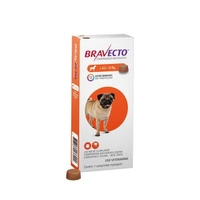 [ PRIME | 2 Unidades - R$ 93 CADA ] Bravecto® Cães 250mg - Antipulgas e Carrapatos - Cães de 4,5 a 10kg - 1 Comp. Mastigável - MSD Saúde Animal