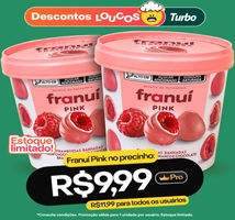 (Rappi Pro R$ 9,69) FRANUÍ PINK Framboesas Congeladas Banhadas com Chocolate