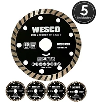 Disco Diamantado 110mm 5un Wesco Ws9723 Preto