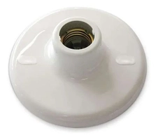 Kit 10 Plafons Plástico com Soquete E27 Branco