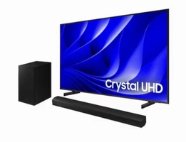 Smart Big TV 75" Crystal UHD 4K 75DU8000 2024 + Soundbar HW-B550/ZD