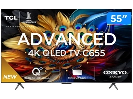 [Do Brasil] Smart TV 55” 4K UHD QLED TCL 55C655 Wi-Fi