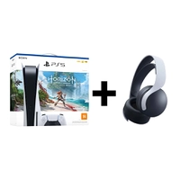 Console Playstation 5 (Com leitor de Disco) + Jogo Horizon Forbidden West + Headset Sem Fio Pulse 3D