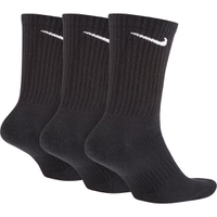 【Tam.: 34/38 39/43】Meia Nike Cano Alto Everyday Cushion Pacote C/ 3 Pares - Preto