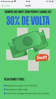 Compre na Swift com PicPay e ganhe 30% de Cashback