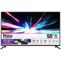 (AME SC R$ 1.775) Smart TV LED 55" 4K Philco PTV55G52R2C Roku TV com Dolby Audio HDR10 