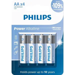 Pilha Philips Alcalina AA 1.5V 4 Unidades