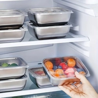 [TAXAS INCLUSAS] 5 potes inox com tampa para armazenar alimentos