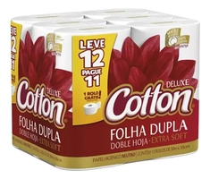 Papel Higiênico Cotton Folha Dupla 30m Leve 12 Pague 11