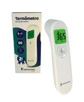 Termômetro Digital Infravermelho Medidor De Temperatura Automático Por Testa Sem ContatoBranco Dellamed