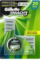 (PRIME) Carga Para Aparelho de Barbear Gillette Mach3 Sensitive 20 Unidades