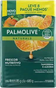 Sabonete em Barra Palmolive Naturals Frescor Nutritivo Tangerina & Alecrim 8x85g