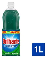 Lava-roupas Líquido Brilhante Higiene Total Frasco 1L Refil | R$3,99
