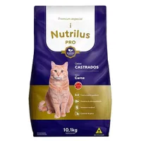 Ração Seca Nutrilus Pro Carne para Gatos Adultos Castrados - 10,1 Kg