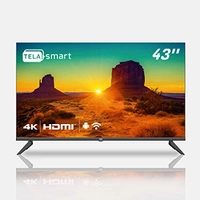 Smart TV LED 43 HQ Conversor Digital Externo 3 HDMI 2 USB WI-FI Android 11 Design Slim