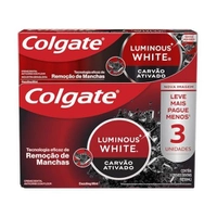 [REC] Colgate Luminous White Creme Carvão 70g c/ 3 un.