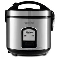 Panela Elétrica de Arroz Philco PH5 Visor Glass - Preto/Inox | R$136