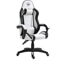 Cadeira Gamer Ninja Danzo, Branco e Preto, Suporta até 140KG