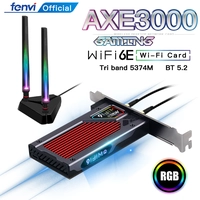 Placa de Rede Wi Fi Fenvi FV AXE3000 wi fi 6e ax210 bluetooth 5.2 sem fio 5374mbps 2.4g/5ghz/6g wifi 802. 11ax/ac pciexpress placa de rede adapt