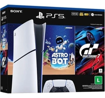 Console Playstation 5 Slim Digital 825GB + Jogo ASTRO BOT + Gran Turismo 7 PS5