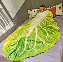 Cobertor de repolho para sofá doméstico de flanela dupla face 85x85