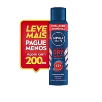[Rec + Super R$9.1]  NIVEA MEN Desodorante Antitranspirante Dry Impact 200ml - proteção 72 h