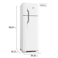 Geladeira Electrolux Cycle Defrost 260L Super Freezer Duplex Branca (DC35A) - 127V ou 220V