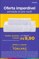 [Loja Física/Magalu] Toalha Santista 2pcs - R$10