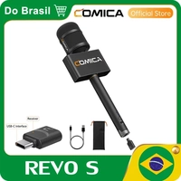 [TAXA INCLUSA | MOEDAS R$ 392] Microfone de entrevista Comica Revo S 48kHz/24bit sem fio para smartphone