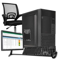 PC Home Completo Mancer HM781, Intel Core i3, 8GB DDR3, SSD 120GB + Monitor + Cadeira + Kit Periféricos
