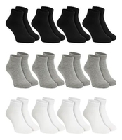 Kit 12 Meias Infantis Cano Médio Escolar