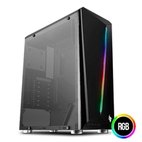 GABINETE PICHAU EASY PE340 LATERAL VIDRO TEMP RGB, PE-340ARGB | R$180