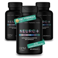 Neuro+ 180 Cápsulas Nootrópico com Cafeína e B12