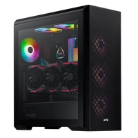 Gabinete Gamer XPG Defender, Mid Tower, Vidro Temperado, Black, E-ATX, Sem Fonte, Com 3 Fans, DEFEND