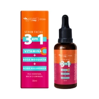 [Super R$9,27] Max Love Serum Facial 3 em 1 Vitamina + C Rosa Mosqueta + Ácido Hialurônico