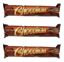 [APPL] 3 unidades Biscoito de Chocolate Recheado Chocolícia 132g