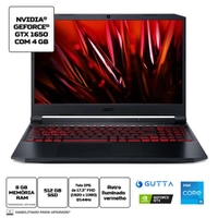 notebook Gamer Acer Nitro 5 AN517-54-59KR - i5 Linux Gutta 8GB 512GB SSD GTX 1650 17.3' FHD