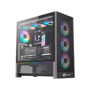 Gabinete Gamer Kalkan Hakon Pro, Vidro Temperado, Preto