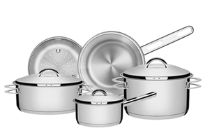 Jogo De Panelas Solar 5 Pçs Inox Tramontina 65510103 Fundo Triplo