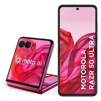 Smartphone Motorola Razr 50 Ultra - 512GB 24GB (12GB RAM+12GB Ram Boost) Tela dobrável 6,9 pOLED e externa 4” Moto AI camera IPX8 - Pink
