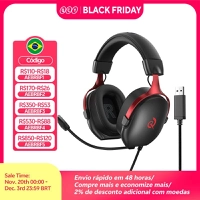Headset Gamer com Fio e Microfone QCY VN200 Pro 