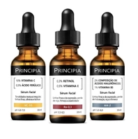 Kit Sérum Facial Principia VC-10 + RN-0,3 + AH-2 30ml Cada