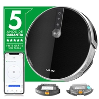 Lilin Robô Aspirador de Pó navegação inteligente C30B(Slim), Aspirador e esfregão 2 em 1, 110/220V Bivolt, Autocarregamento