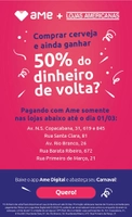 [RJ - Americanas Lojas Físicas] 50% de volta com AME em CERVEJAS