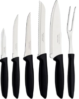 Conjunto de Facas Tramontina Plenus Inox Cabo Preto | 6 peças | R$ 25