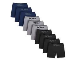 Kit Com 10 Cuecas Box Masculino Algodão Boxer Confortável Zorba 781