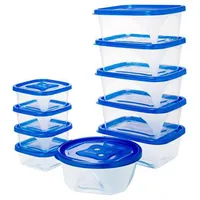 Conjunto de Potes 10 peças com Tampas - R$13,41