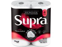 (Cli.Ouro) Papel Higiênico Folha dupla Bracell Supra 4 Rolos 30m